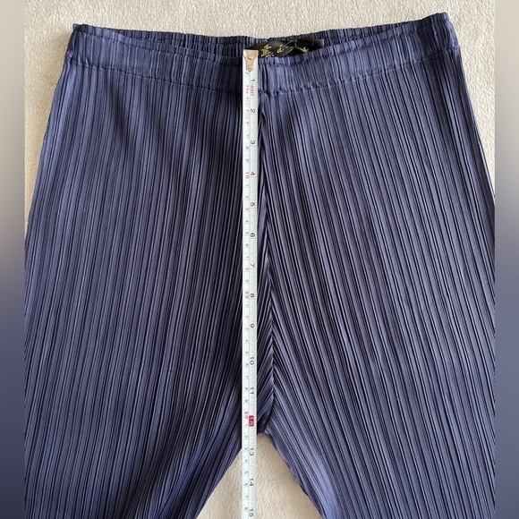 NAVY blue High-Waisted Pleated Trouser size M - Picture 5 of 7